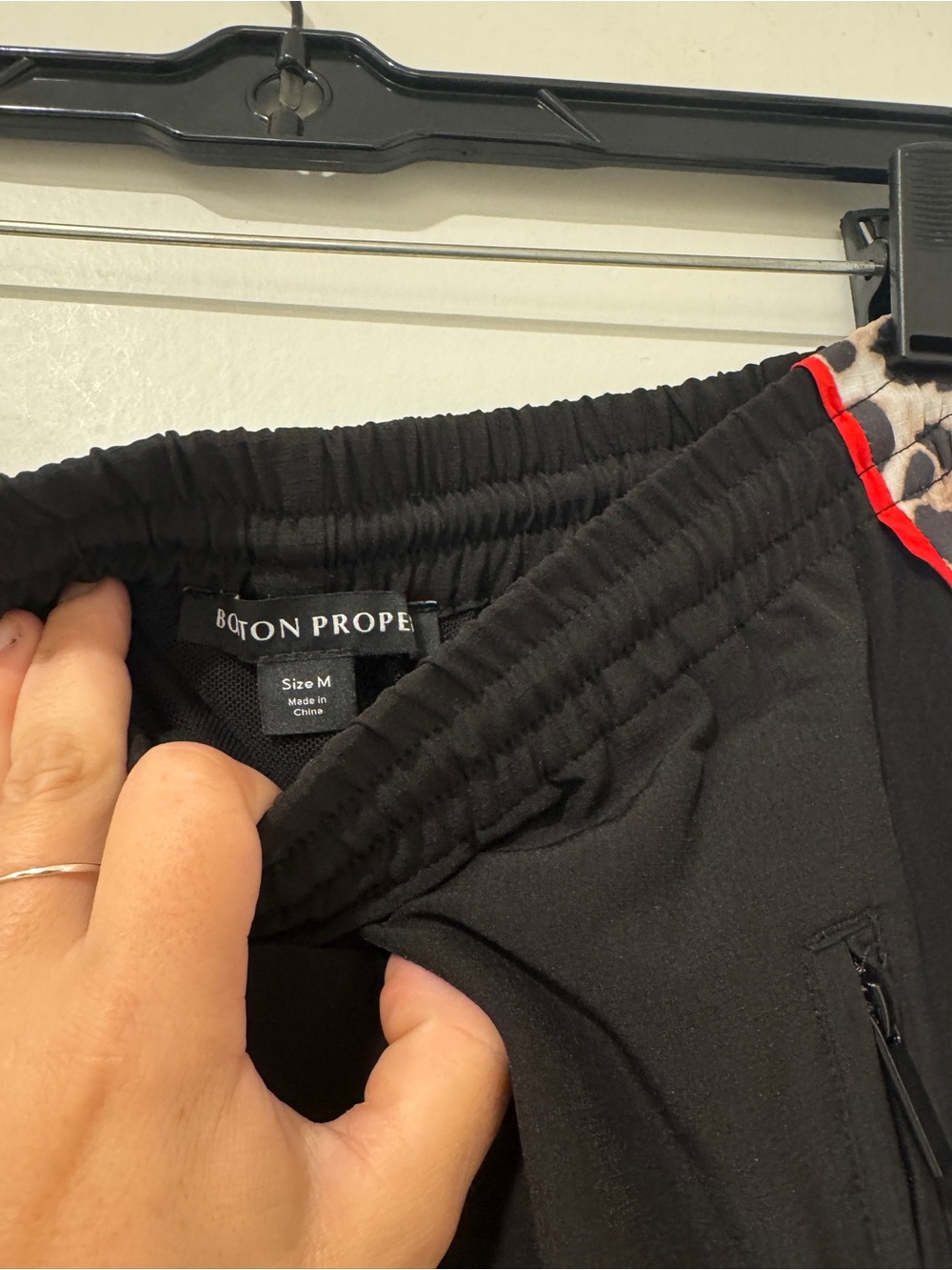 EUC Med Boston Proper Leopard Stripe Track Pants - Picture 3 of 5